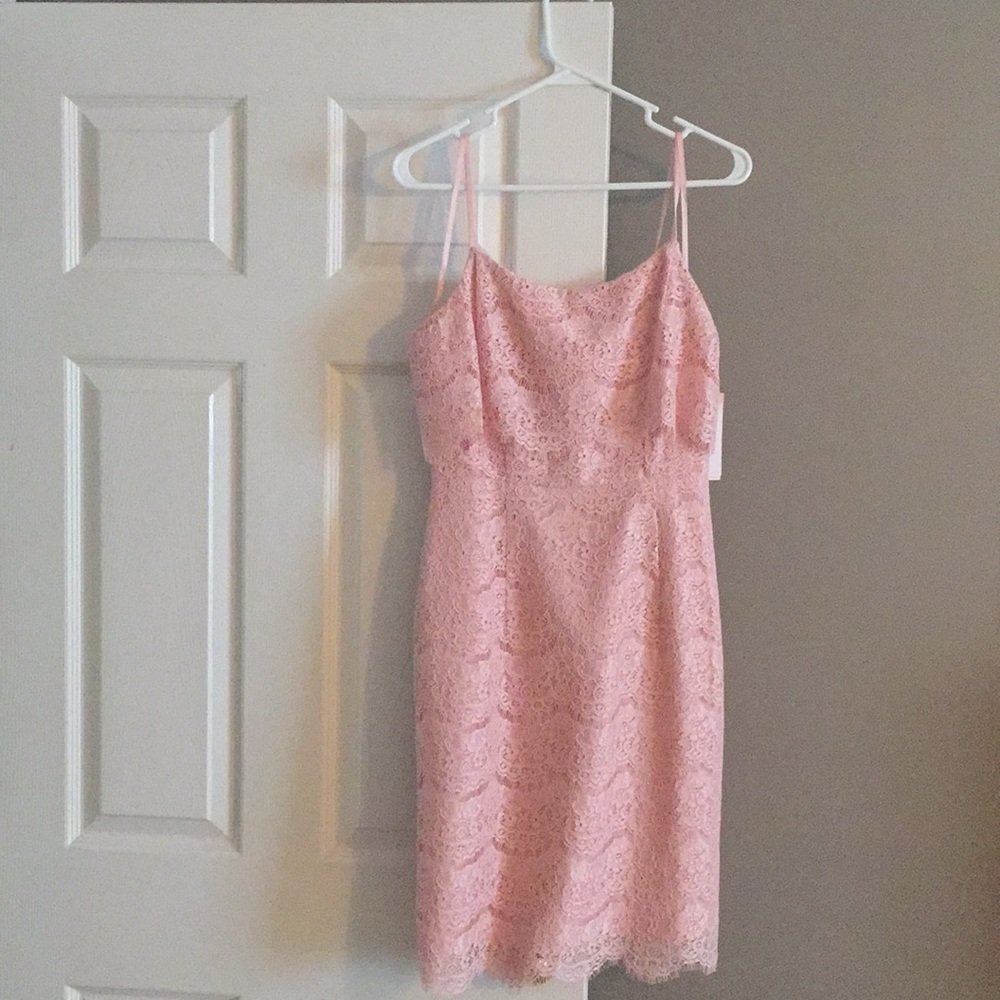 Nanette Lepore pink lace dress size 4